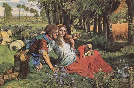 William Holman Hunt The Hireling Shepherd (mk09) Norge oil painting art